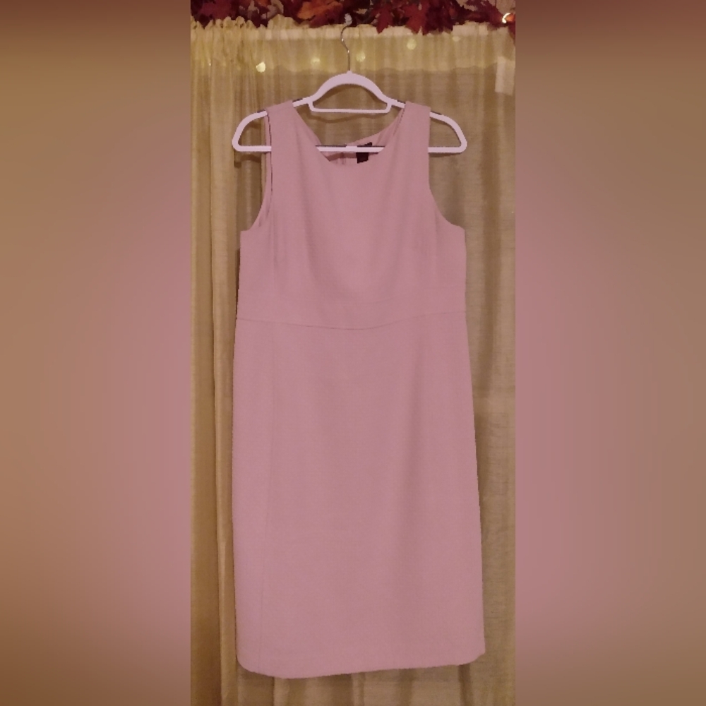 Ann Taylor Sleeveless Midi Dress Pale Pink